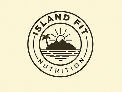 Island Fit Nutrition branding design illustrator logo minimal typography vector