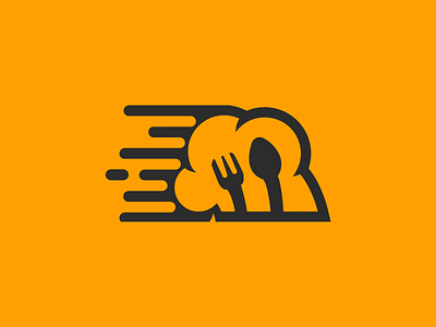 Food Delivery logo app branding design flat icon illustrator logo minimal vector