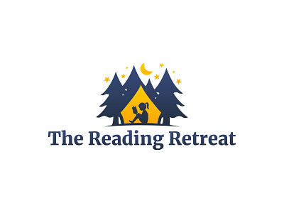 The Reading Retreat branding design flat graphic design icon logo logo design logos minimal vector