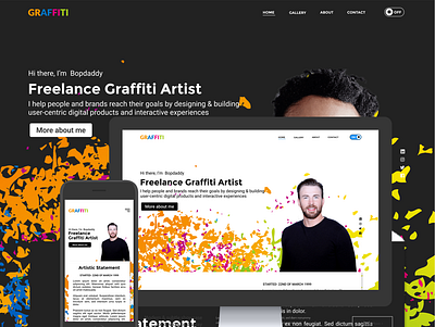 ARTIST PORTFOLIO branding design graffiti art landingpage logo portfolio typography ui web website