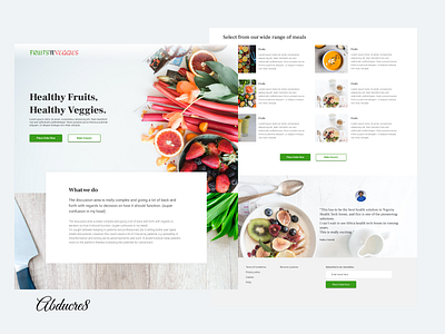 Healthy Meal Website design food meal ui ux