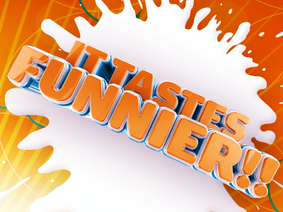 IT TASTES FUNNIER!! comedy funny orange splat