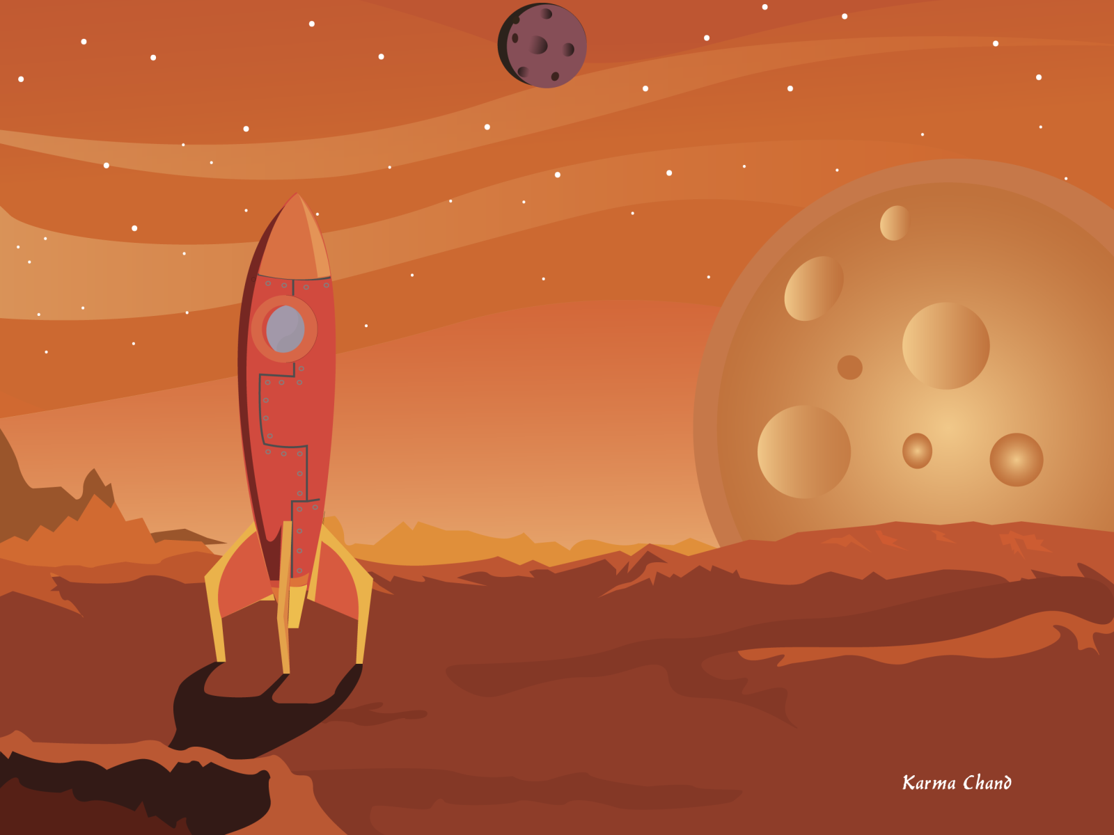 Orange Space by Karma Chand on Dribbble