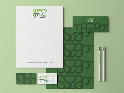 Green Grass Branding diseño gráfico ilustración logotype marca merchandising vector