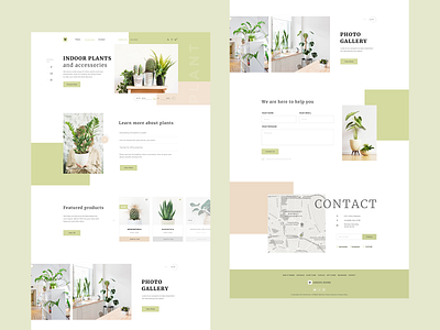 A plant store website creative green plant shop store ui web design