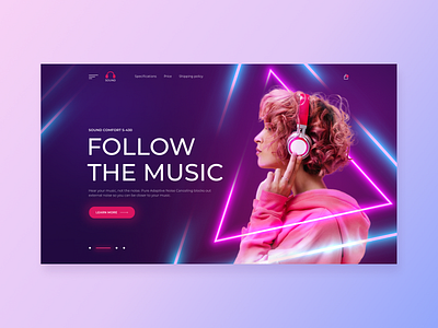 Headphones website concept