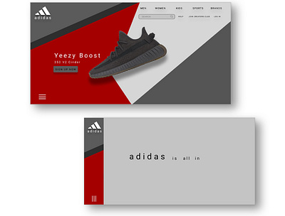 Adidas Concept website UI