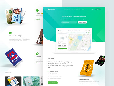 Cardigent Website Re-Design clean design homepage landing page product typography web design