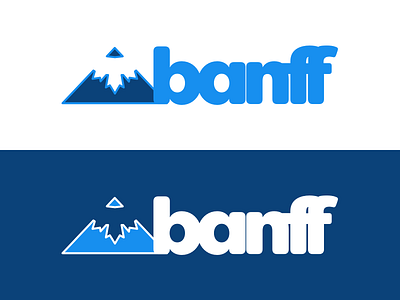 Banff, Canada logo apparel brand branding canada identity leaf logo lowercase mountains outdoors trees type