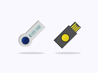 security keys 2fa button illustration keys nfc security usb vectors yubikey