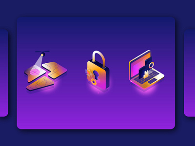 Icons design for web | Smart Security color design grain graphic design icon iconography illustration isometric security ui vector web design website