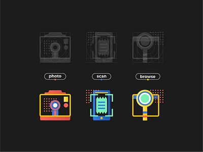 Icon set for application | Pagily