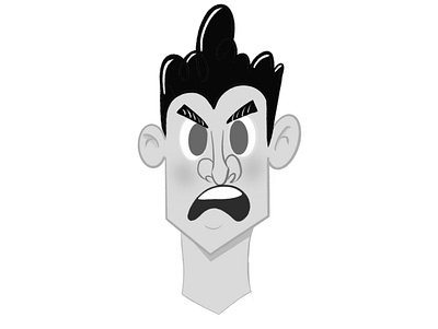 Grumpy man cartoon design graphic design illustration vector