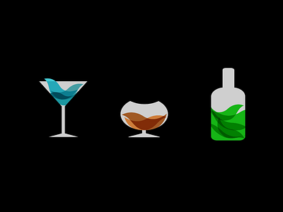 Cocktail Icons cocktails graphic design icon design icons