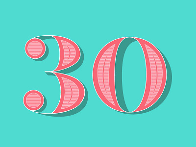 30 custom type dirty thirty numbers thirty typography
