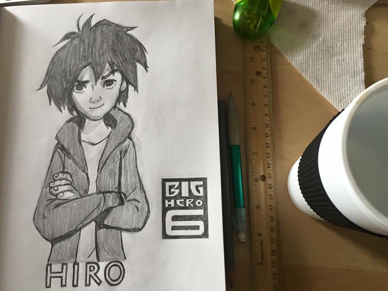 My latest drawing of Hiro from Big Hero  drawn by Sydney R  Big  hero 6 Big hero Animated movies