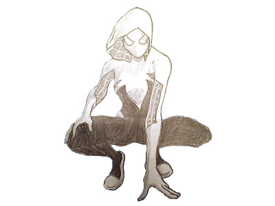 Spider Gwen drawing marvel satdudaysketchseries spidergwen