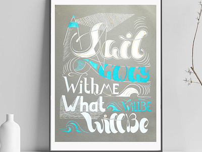 Poster design illustration lettering typography