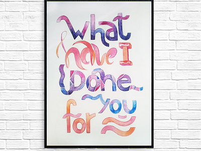 watercolor lettering poster