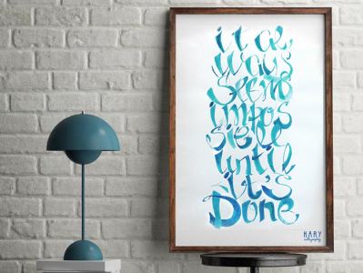 watercolor lettering poster lettering poster print typography