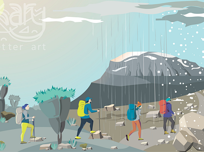 Tanzania \ Kili design illustration print