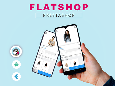 Flatshop - Prestashop (Android) android app design branding cart designing ecommerce minimal online shop online shopping app online store payment prestashop product page products ui uidesign uiux web woocomerce