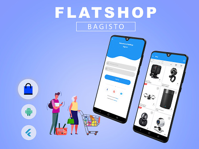 Flatshop - Bagisto (Android) android android ecommerce app bagisto brand identity branding cart clean digital fast delivery gateway minimal online business online marketing online shop online store payment responsive design website woocommerce woocommerceplugins