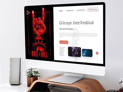 Chicago - Music Events Landing Page branding color concert design designer event events landing design landing page music music cart premium ui uidesign uiux ux ux desgin web design web designer website