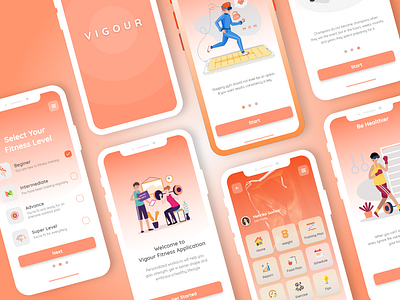 Vigour Fitness Mobile Application - UX/UI Design