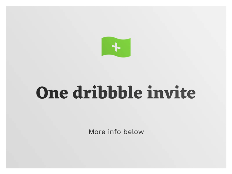 One dribbble invite