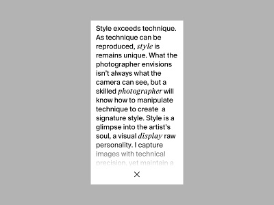 Info page iphone mobile portfolio responsive sketch typography ui ux web