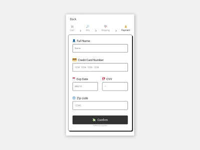 Check Out Form app design typography ui ux