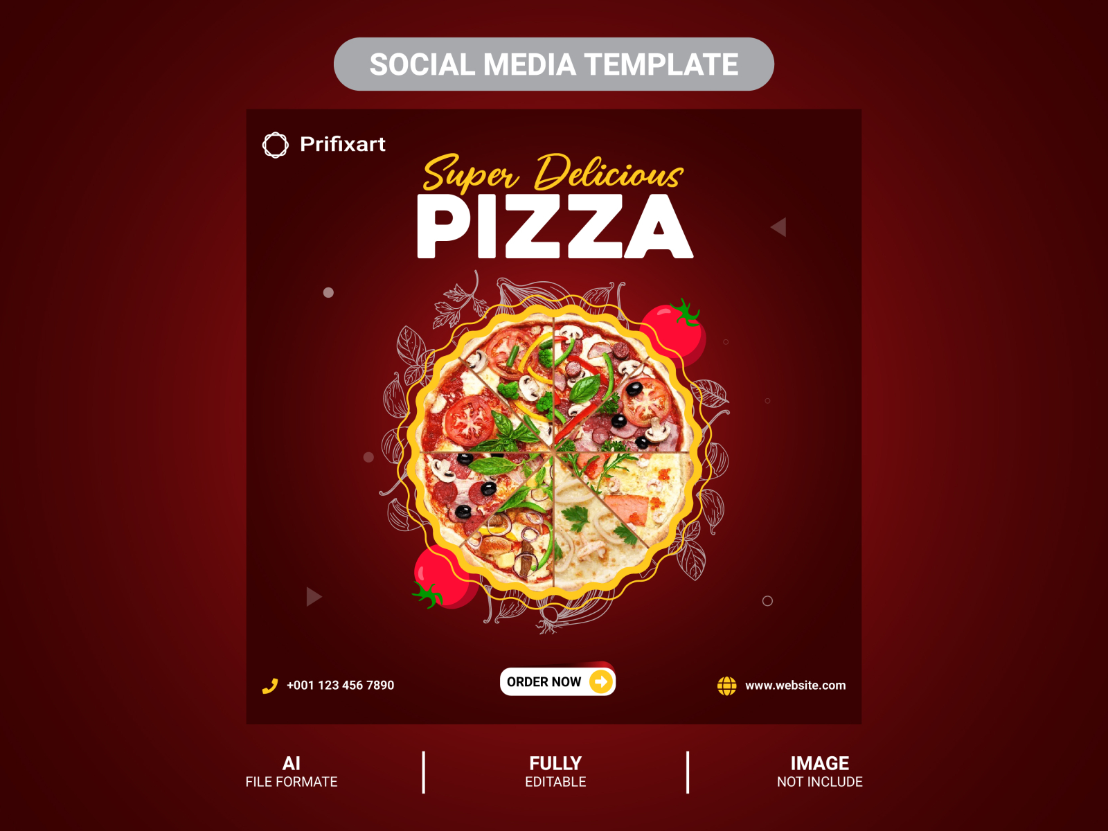 Pizza Social Media Template By Md Yeasin Hossain On Dribbble