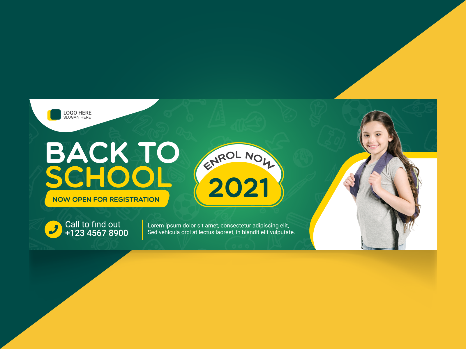 Back To School Facebook Cover Template By Md Yeasin Hossain On Dribbble