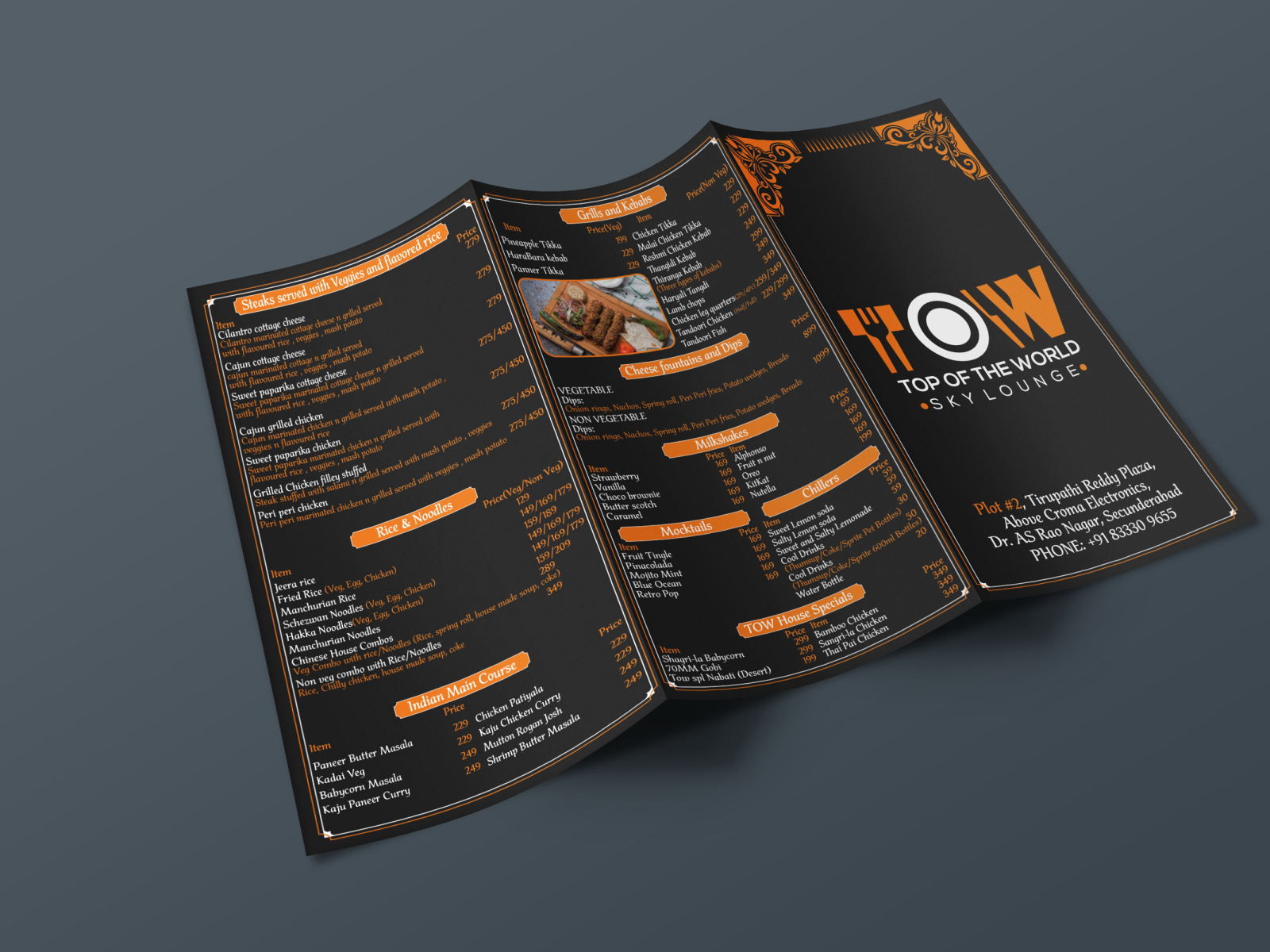 Tri-Fold Brochure Menu Template By Md Yeasin Hossain On Dribbble