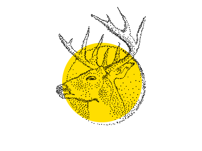 Oh Deer deer dot dots illustration polka