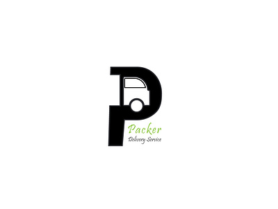 packer delivery service black brand identity branding delivery app delivery logo delivery truck design illustration logo logos minimalist logo vector