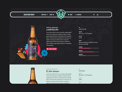 Brewery Website - Beers beer craft ipa ui ux website