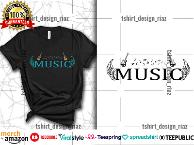 music t shirt design for custom cutom graphic design guiter illustrator music rock tshirt tshirt design vintage