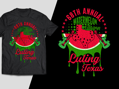 T shirt design for Watermelon Thump Festival cutom