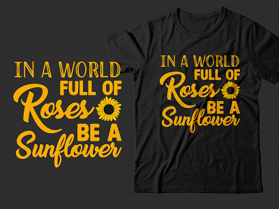 Sunflower t shirt design Bundle for pod business sunflower