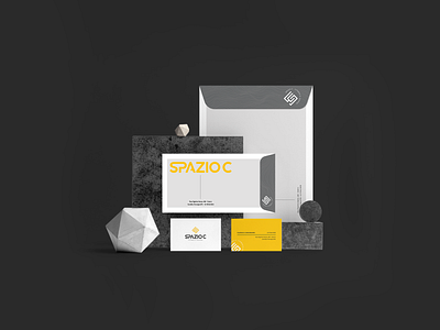 Spazio C - Fitness & Lounge architecture logo modern stationery visual identity