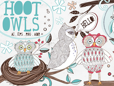 Cute Hoot owls