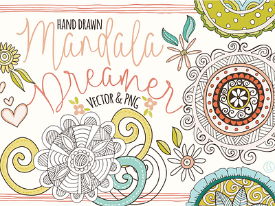 Mandala dreamer creative market illustration illustrator line art mandala vector yoga zen