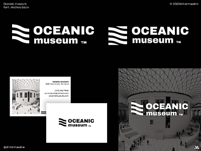 Oceanic museum brand logo design icon logotype