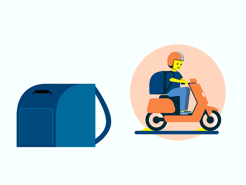 Some GIFs I make for a grocery delivery App. 2d animation animation branding character design gif graphic design motion graphics