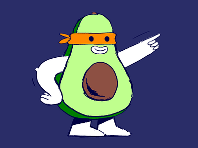 Palta Ninja // Ninja Avocado 2d animation branding character design illustration mascot