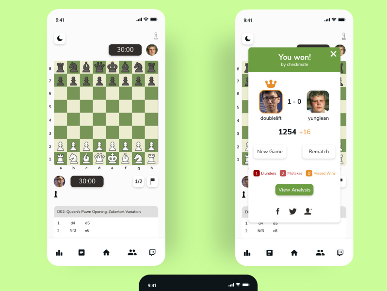 Chess.com In-game Screen by Glenn Briones on Dribbble