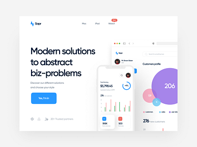 Sapr [Customer & product sales analytics] Landing Page