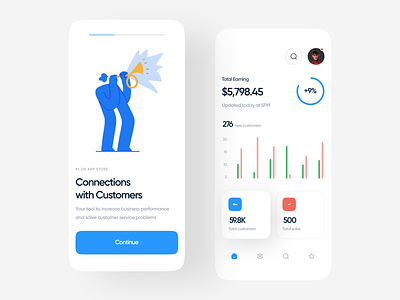 Sapr[Customer & product sales analytics] - mobile app business app chart dashboard icons illustration marketing mobile onboarding product design sales ui